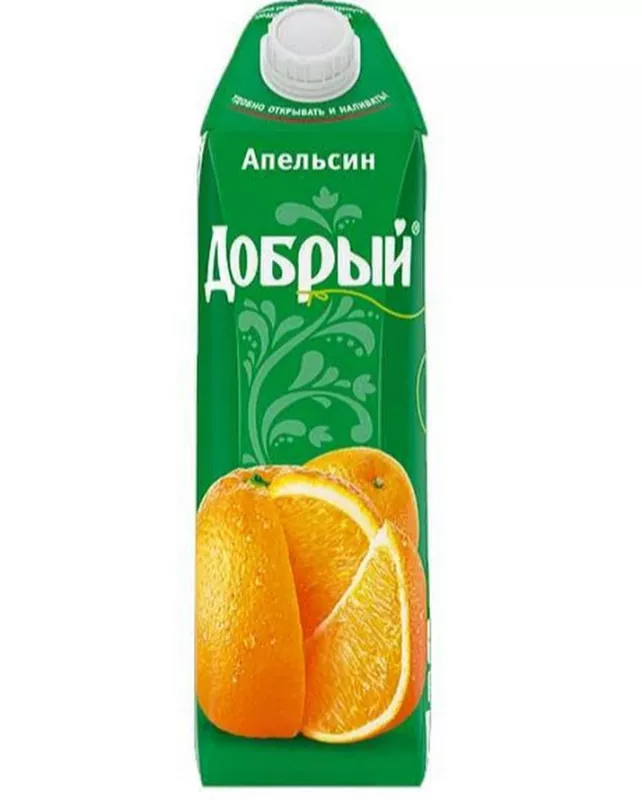 Сок добрый апельсиновый 1л